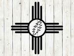 Zia Sun Lightning Metal Sign | Southwest Wall Decor