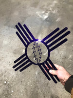 Zia Sun Lightning Metal Sign | Southwest Wall Decor