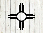 Zia Sun Metal Sign, New Mexico, Zia Cross, Metal Art, Zia, New Mexico Sign, Metal Sign, Wall decor, South western art, Outdoor patio