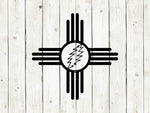 Zia Sun Lightning Metal Sign | Southwest Wall Decor