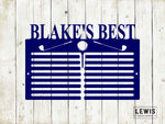 Golf Scorecard Display with Clubs | Personalized Metal Golf Decor