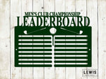 Golf Scorecard Display with Clubs | Personalized Metal Golf Decor