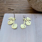 Handmade Metal Cherry Dangle Earrings: Fruit Jewelry