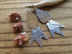Handmade Hammered Metal Dangle Earrings: Geometric Sculptural Drops