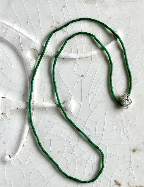 Green Jade seed bead necklace