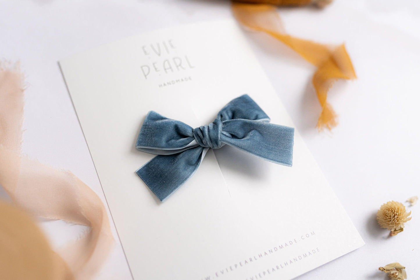 Classic Mini Velvet-Dusty Blue