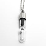 Space Time Hourglass Necklace with Meteorite Dust