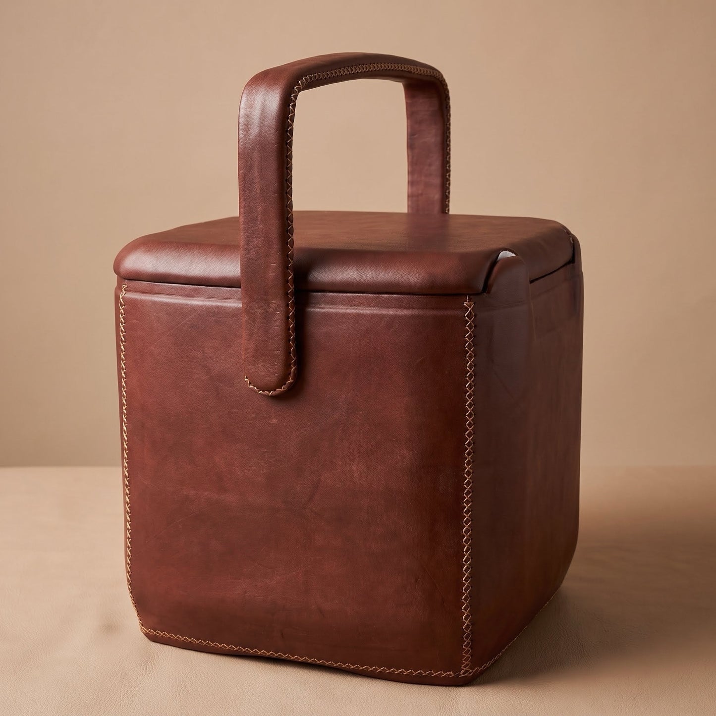 Picnic | Small Leather Cooler with Handle (10Q)