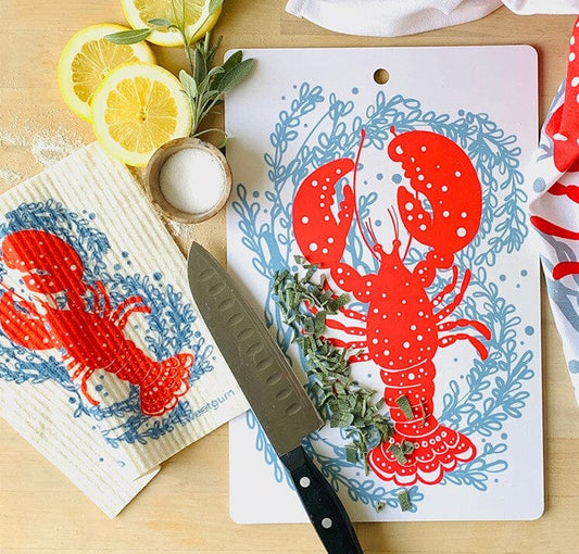 Lobster Swedish Dishcloth | Red and Blue