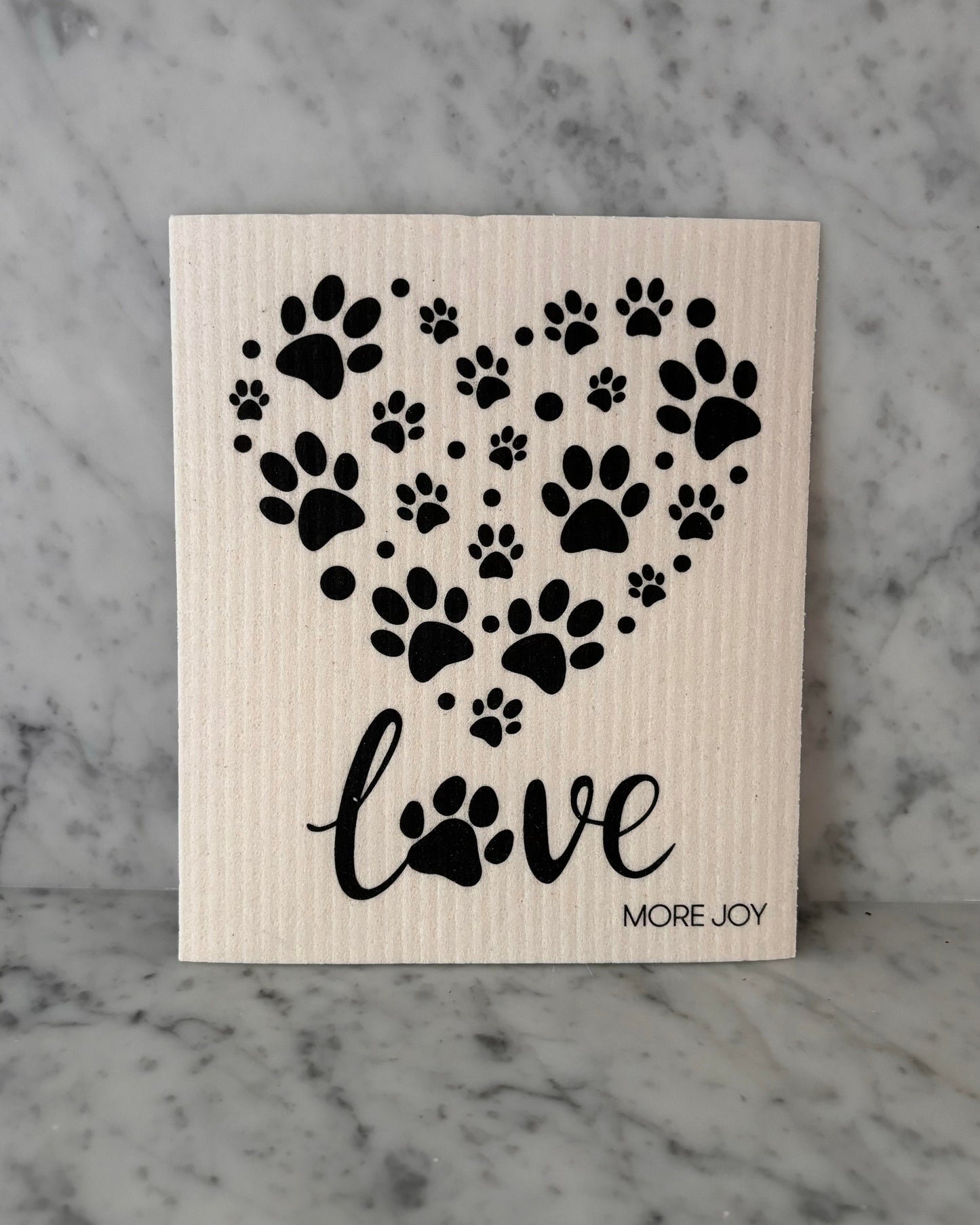 Paw Print Heart Swedish Dishcloth | Dog Lovers