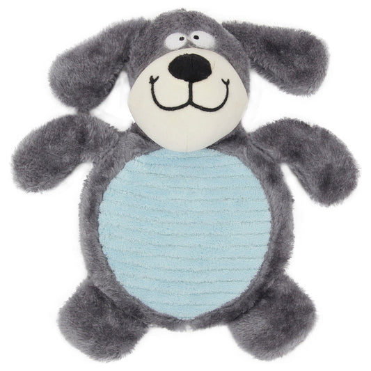 Pet Life ® 2-piece Dual Squeaker and Plush Animal Dog Toy Set