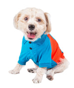 Pet Life ® Active 'Barko Pawlo' Relax-Stretch Quick-Drying Performance Dog Polo T-Shirt