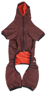 Pet Life ®  Active 'Fur-Breeze' Medium-weight 4-Way-Stretch Full Body Hooded Dog Yoga sweater