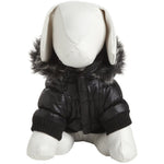 Pet Life ® Classic Metallic Fashion 3M Insulated Dog Coat Parka  w/ Removable Hood