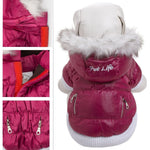 Pet Life ® Classic Metallic Fashion 3M Insulated Dog Coat Parka  w/ Removable Hood