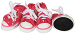 Pet Life ® 'Extreme-Skater' Canvas Casual Grip Pet Dog Shoes Sneakers - Set Of 4