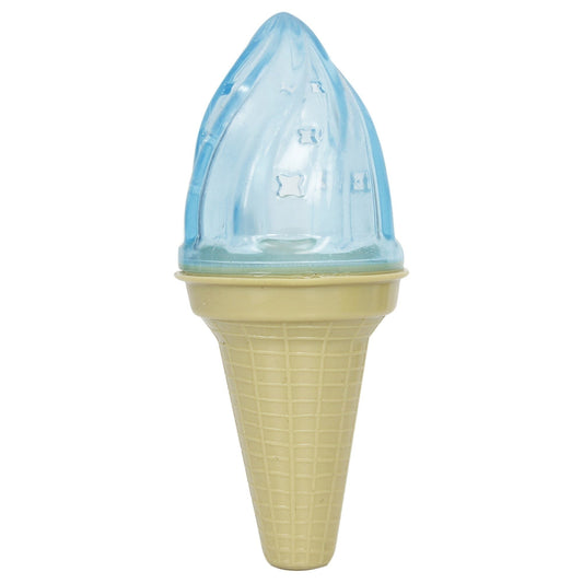 Pet Life ® 'Lick & Gnaw' Ice Cream Cone Freezable and Chewable Tossing Waterproof Floating Pet Dog Toy w/ Insertable Treat pocket