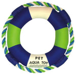 Pet Life ® 'Life Raver' Rounded Squeaking and Jute Rope Floating Dog Toy