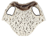 Pet Life ®  Luxe 'Gilded Rawffled' Gold-Plated Designer Fur Dog Coat