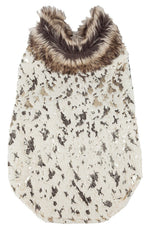 Pet Life ®  Luxe 'Gilded Rawffled' Gold-Plated Designer Fur Dog Coat
