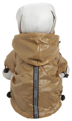 Pet Life ® 'Reflecta-Sport' Multi-Adjustable Reflective Weather-Proof Dog Raincoat w/ Removable Hood