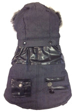 Pet Life ® 'Ruff-Choppered' Denim Fashioned Wool Dog Coat Jacket