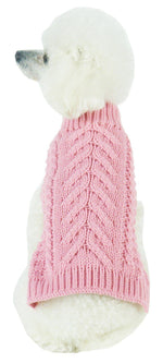 Pet Life ® 'Swivel-Swirl' Heavy Cable Knitted Fashion Designer Dog Sweater