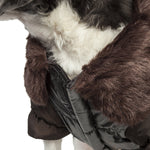 Pet Life ® Track-Collared' Metallic Ultra Fur 3M Insulated Pet Dog Jacket