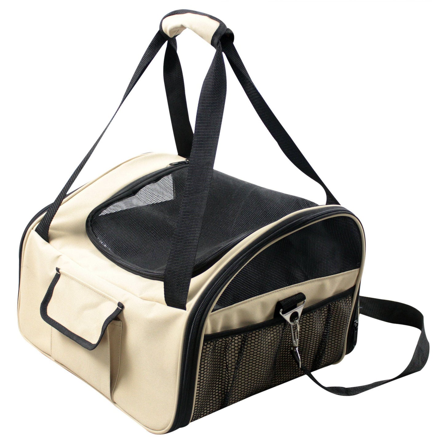 Pet Life ® 'Ultra-Lock' Collapsible Safety Travel Wire Folding Pet Dog Carseat Car Seat Carrier crate