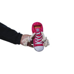 Squeaky Comfort Plush Sneaker Dog Toy – with Treat Compartment, Safe & Durable – Pink
