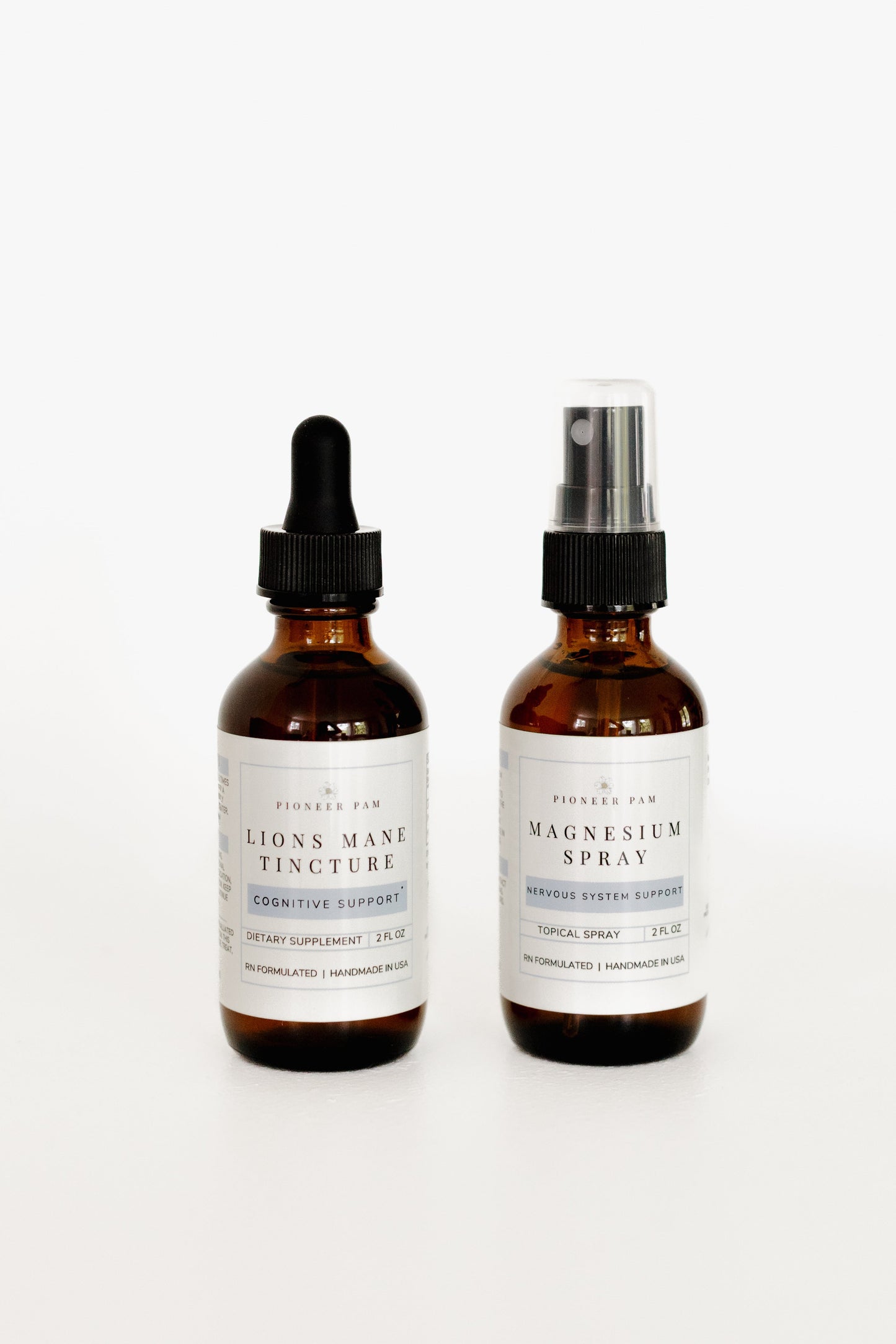 Brain Power Combo: Focus, Mental Health, Nervous System Support- Lions Mane Tincture + Magnesium Spray