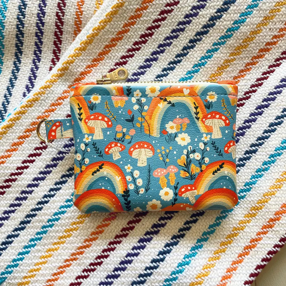 Rainbow & Mushroom Mini Coin Purse For Kids- So Cute!