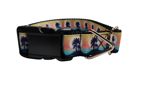 Tropical Sunsets Nylon Dog Collar