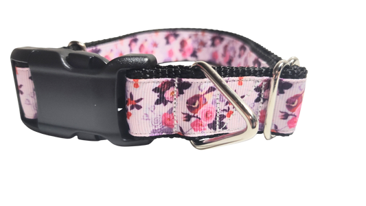 Birds and Flowers Nylon Dog Collar