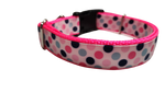 Polka Dots Pattern Nylon Dog Collar