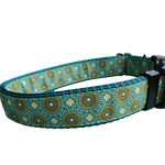 Green/Yellow Tribal Green Nylon Dog Collar MD, LG, XL, Leash