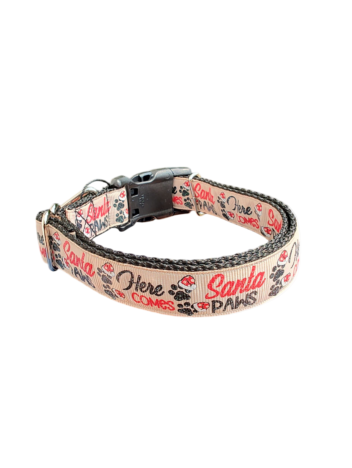 Santa Paws Nylon Dog Collar