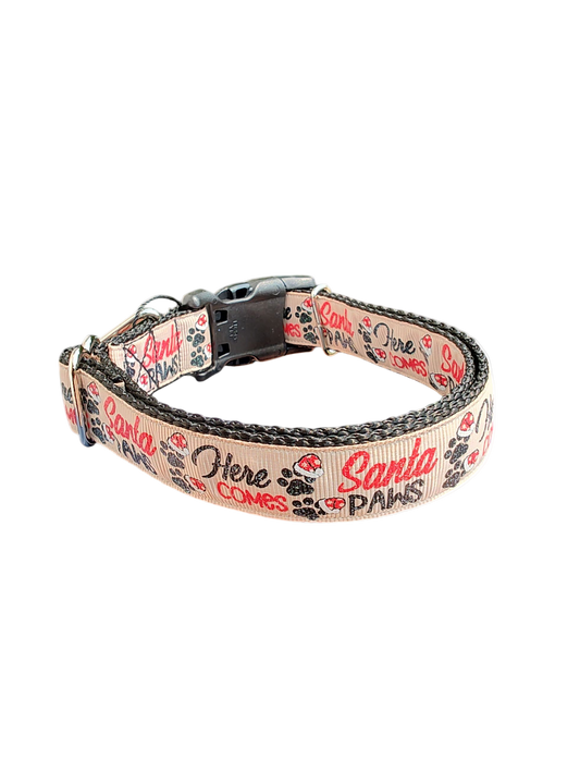 Santa Paws Nylon Dog Collar