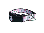 Pink Roses Nylon Dog Collar