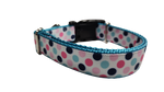 Polka Dots Pattern Nylon Dog Collar