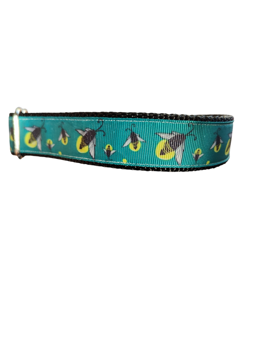 Lightning Bugs Nylon Dog Collar