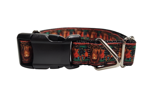 Western Highland Cow Nylon Dog Collar