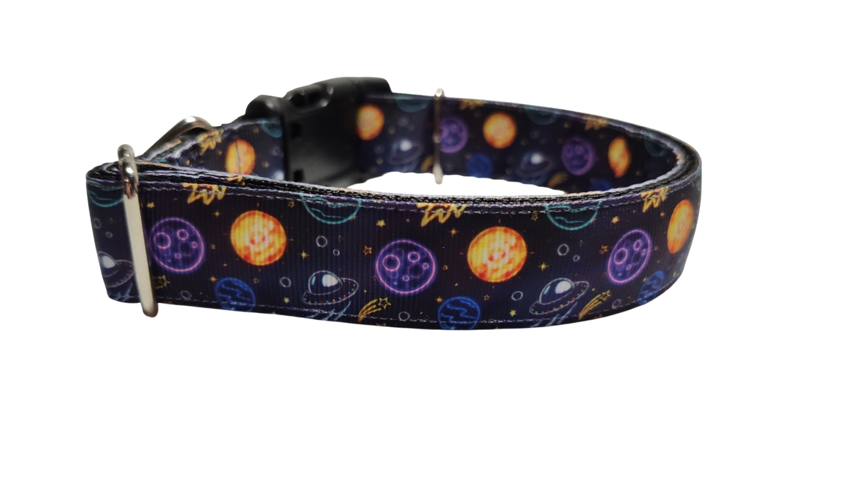 Space Travel Nylon Dog Collar