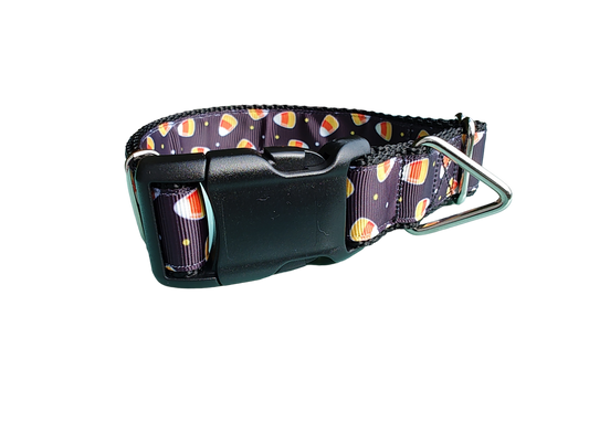 Halloween Scattered Candy Corn Nylon Dog Collar
