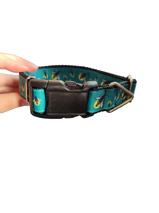 Lightning Bugs Nylon Dog Collar