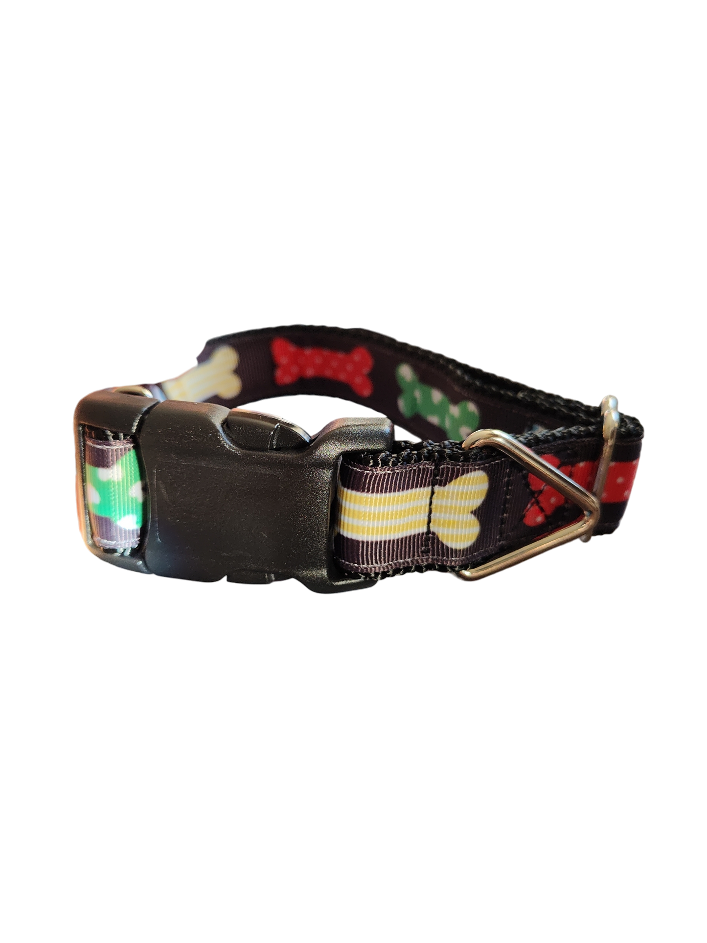Patterned Bones Nylon Dog Collar