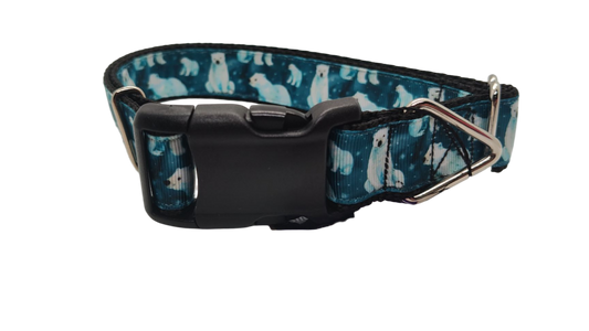 Polar Bears Nylon Dog Collar