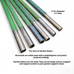 Sturdy Coated Steel Garden Stakes (available in lengths of: 2.5', 3', 4' and 5' - all 7/16" dia.)