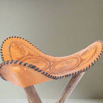Caballero | Hand-tooled Leather Picnic Stool