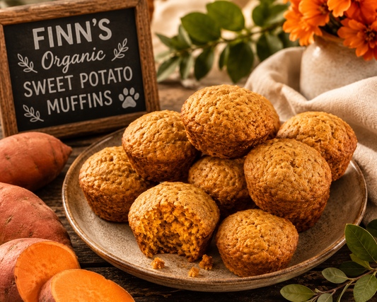 Organic Sweet Potato Mini Muffins for Dogs | Human-Grade & Soft-Baked